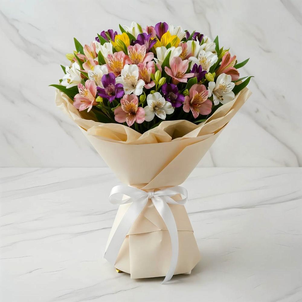 Букет цветов из: Альстромерии в Печенге