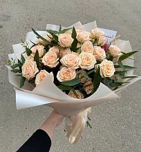 Букет Кремовые розы Латте в Печенге