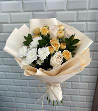 Букет цветов из:  Розы и Хризантемы в Печенге