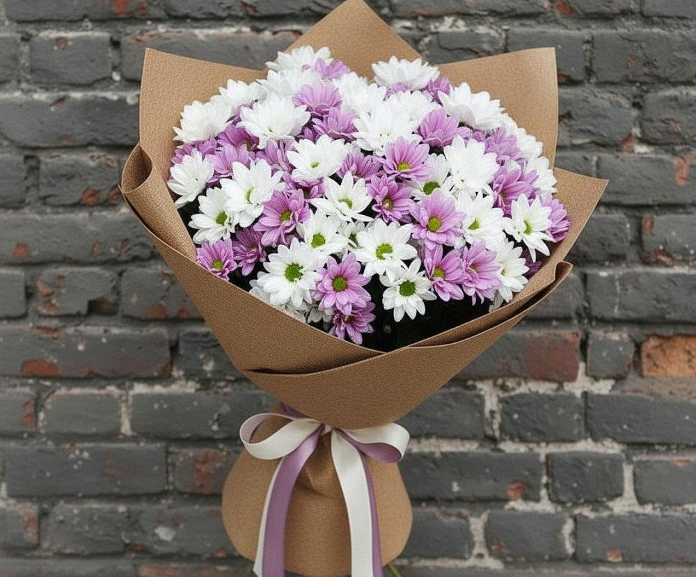 Букет цветов из: Хризантемы в Печенге