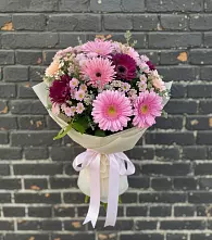 Букет цветов из:  Герберы и Хризантемы #REPLACE_PRED# Печенге