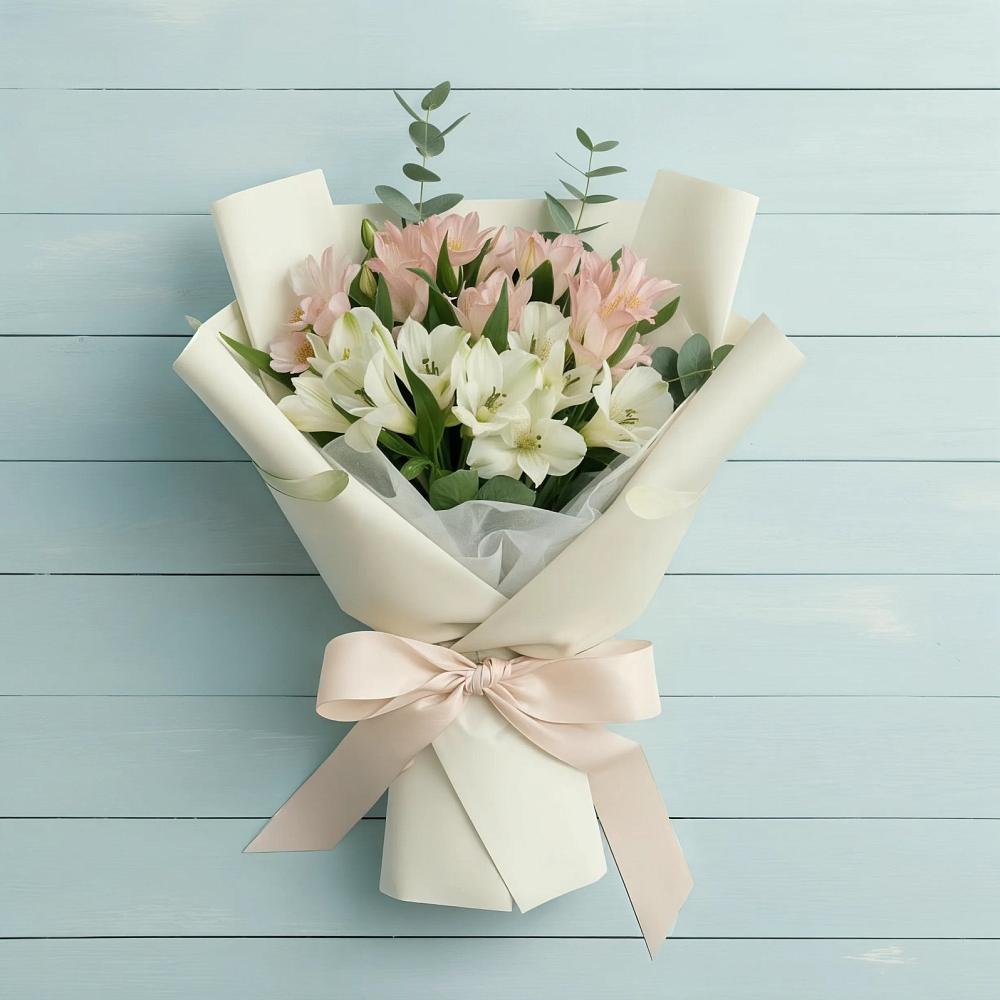 Букет цветов из: Альстромерии в Печенге