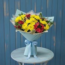 Букет цветов из:  Альстромерии и Хризантемы #REPLACE_PRED# Печенге