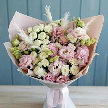 Букет цветов из:  Альстромерии и Розы в Печенге