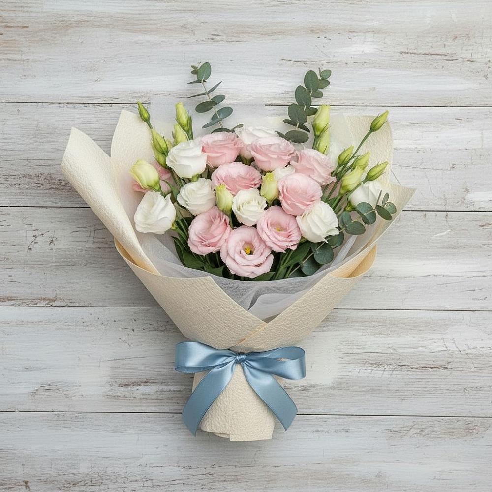 Букет цветов из: Лизиантусы в Печенге